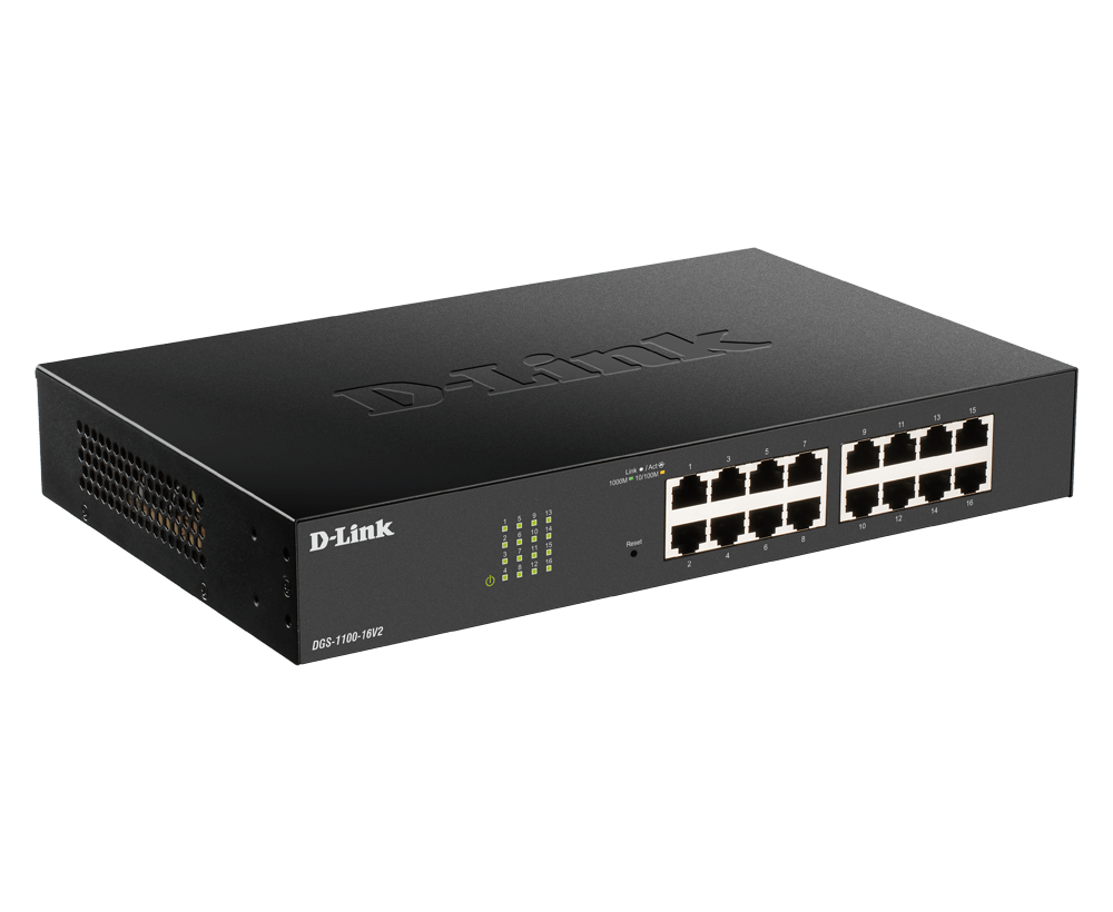 D-Link | Smart Managed Switch | DGS-1100-16V2 | Managed | Desktop | Power supply type 100 to 240 V AC, 50 to 60 Hz Internal