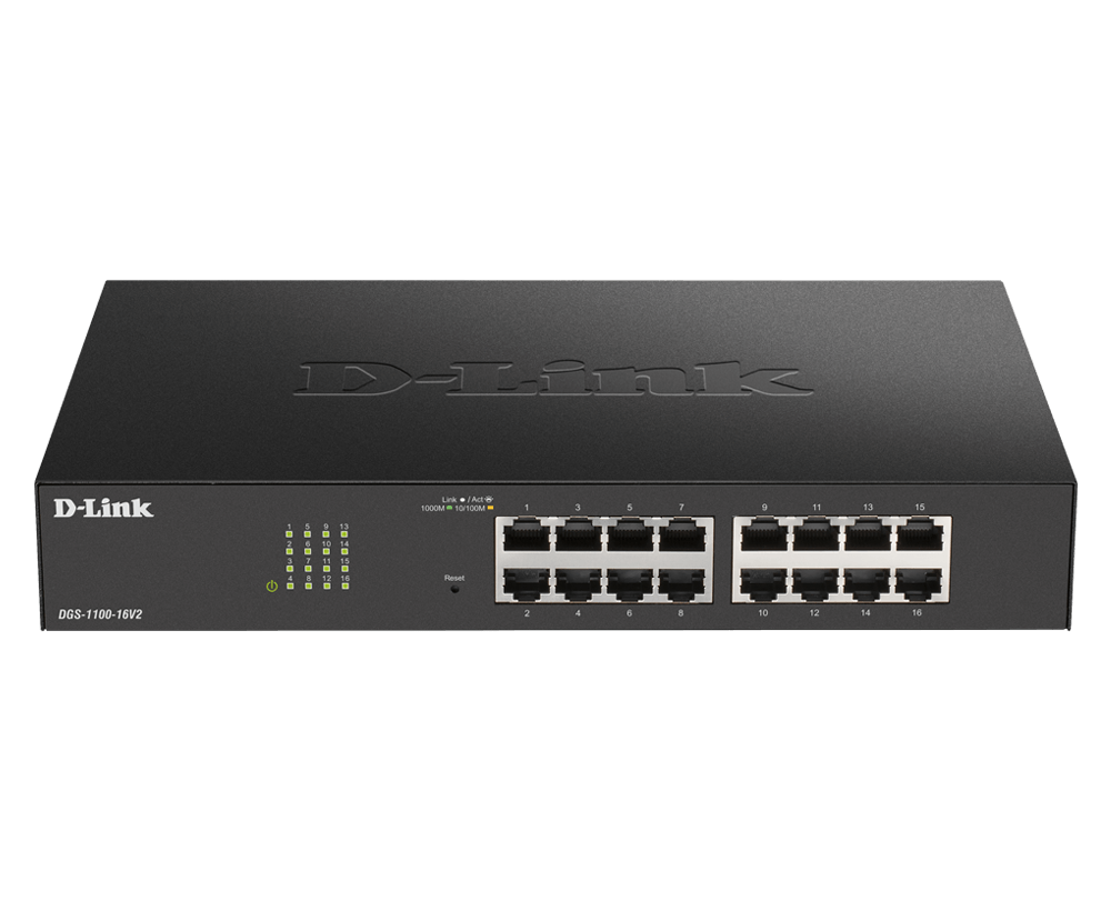 D-Link | Smart Managed Switch | DGS-1100-16V2 | Managed | Desktop | Power supply type 100 to 240 V AC, 50 to 60 Hz Internal