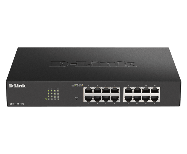 D-Link | Smart Managed Switch | DGS-1100-16V2 | Managed | Desktop | Power supply type 100 to 240 V AC, 50 to 60 Hz Internal
