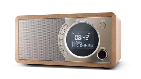 Sharp DR-450(BR) Digital Radio, FM/DAB/DAB+, Bluetooth 4.2, Alarm function, Brown | Sharp | Digital Radio | DR-450(BR) | Bluetooth | Brown