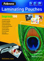 Fellowes | Laminating Pouch | A4 | Clear | Thickness: 100 micron, Qty Per Pack: 100 pcs; Ideal for notices, craft materials, signage and frequently handled documents; Compatible with all laminator brands