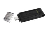 Kingston | USB Flash Drive | DataTraveler 70 | 128 GB | USB Type-C | Black