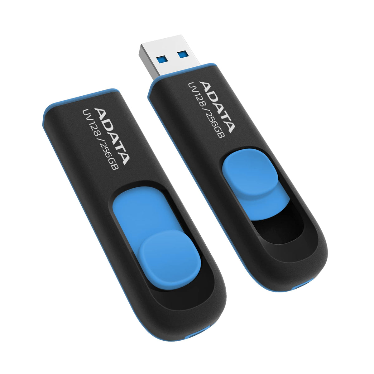 ADATA | USB Flash Drive | UV128 | 256 GB | USB Type-A | Black/Blue