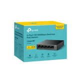 TP-LINK | 5-Port 10/100Mbps Switch with 4-Port PoE | LS105LP | Unmanaged | Desktop