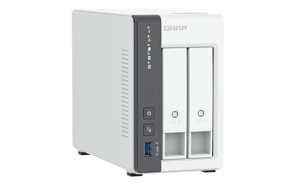 QNAP 2-bay 2.5 GbE NAS with Integrated NPU | TS-216G | ARM 4-core | Cortex-A55 | Processor frequency 2.0 GHz | 4 GB