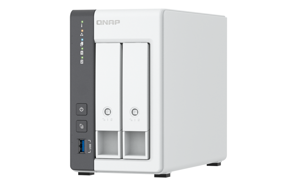 QNAP 2-bay 2.5 GbE NAS with Integrated NPU | TS-216G | ARM 4-core | Cortex-A55 | Processor frequency 2.0 GHz | 4 GB