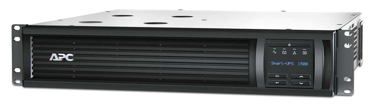 Schneider Electric APC Smart-UPS, Rackmount 2U, 230V, 4x IEC C13 sockets, Network card, AVR, LCD | SMT1500RMI2UNC | 1500 VA | 1000 W | 230 V