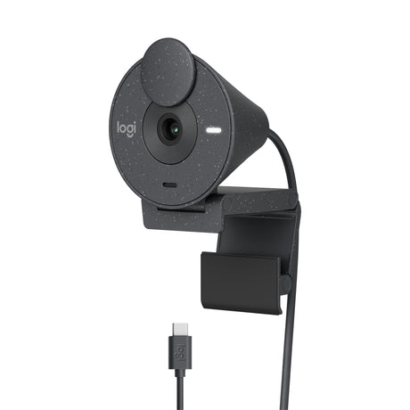 Internetinė kamera Logitech Brio 300 (960-001436) Full HD, Graphite