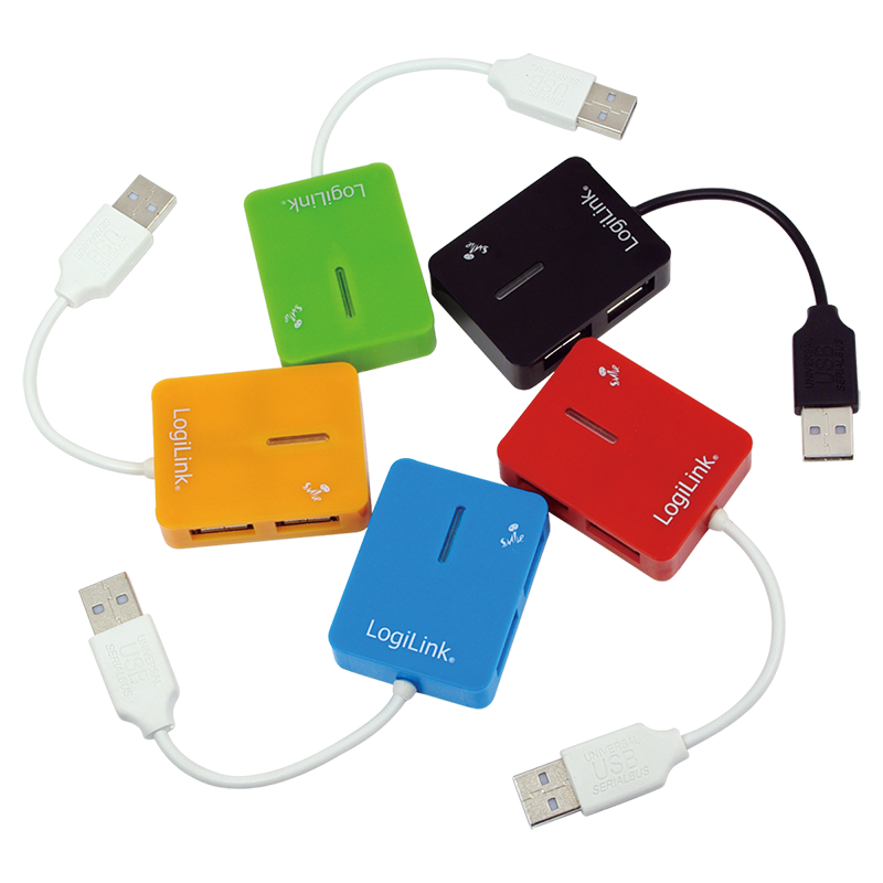 Logilink | USB 2.0 Hub 4-Port, Smile, Blue