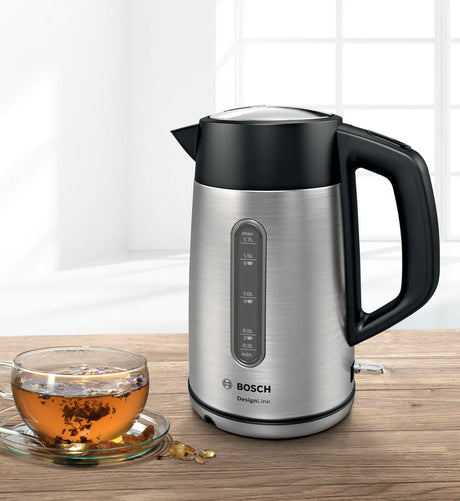 Bosch | Kettle | DesignLine TWK4P440 | Electric | 2400 W | 1.7 L | Stainless steel | 360° rotational base | Black/Stainless Steel