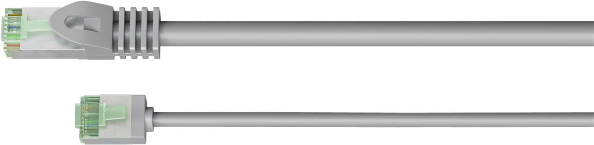 Goobay 74343 Ultra-Flexible CAT 8.1 Patch Cable, Slim, U/FTP, 0.15 m, Grey | Goobay