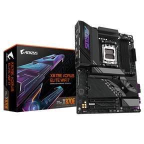 Gigabyte X870E A ELITE WIFI7 | Processor family AMD | Processor socket AM5 | DDR5 | Supported hard disk drive interfaces SATA, M.2 | Number of SATA connectors 4