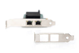 Digitus | Gigabit Ethernet PCI Express Card, 2-port 32-bit, low profile bracket, Intel chipset | DN-10132