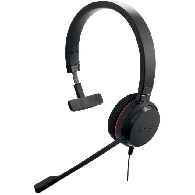 Jabra Evolve 20 MS Mono Laidinės ausinės, USB-A, Juoda