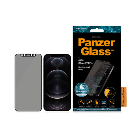 PanzerGlass | Apple | For iPhone 12/12 Pro | Glass | Black | Case Friendly | Privacy glass