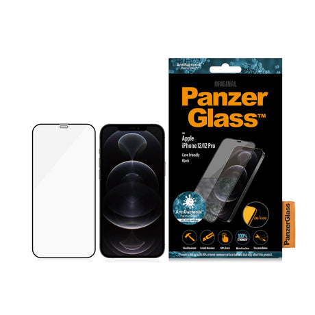 PanzerGlass | Apple | For iPhone 12/12 Pro | Glass | Black | 100% touch; The coating is non-toxic | Case Friendly