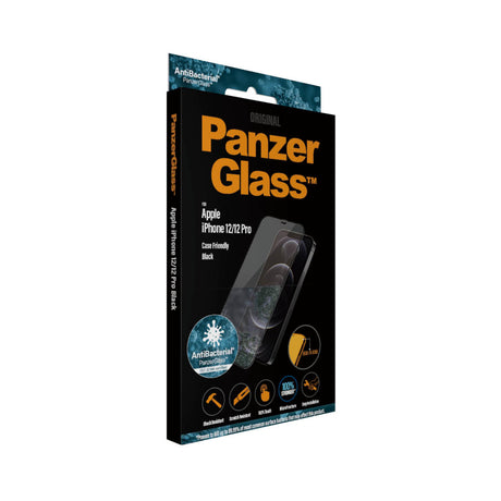 PanzerGlass | Apple | For iPhone 12/12 Pro | Glass | Black | 100% touch; The coating is non-toxic | Case Friendly
