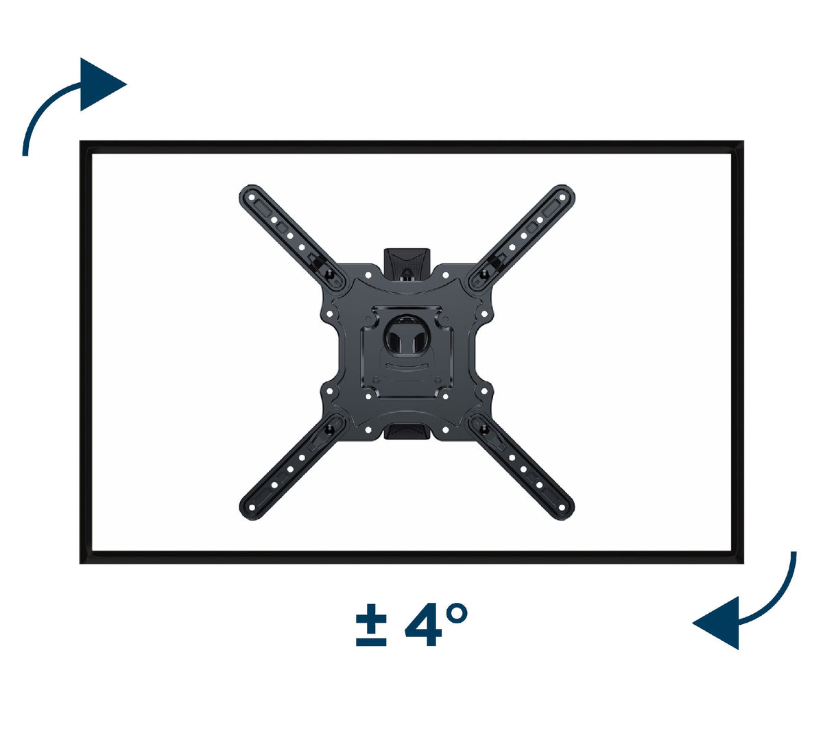 Gembird | Wall mount | WM-55ST-01 | Tilt, swivel, rotate | 32-55 " | Maximum weight (capacity) 32 kg | Black