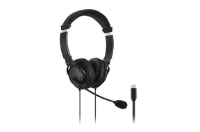 Kensington Classic Laidinės ausinės USB-C, Juoda