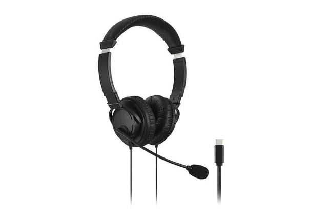 Kensington Classic Laidinės ausinės USB-C, Juoda