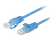 Lanberg Patchcord CAT.6 UTP 0.25M fluke passed 10-pack, Blue | PCU6-20CC-0025-B