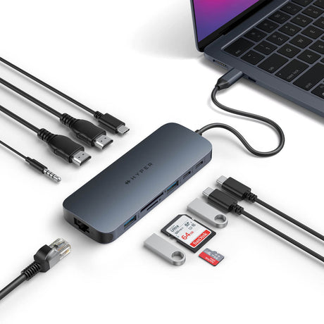 Hyper | HyperDrive Next 11 Port USB-C Hub | HD4006GL | Ethernet LAN (RJ-45) ports 1 | HDMI ports quantity 2 x 4K 60Hz