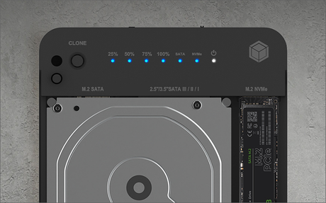 Raidsonic Icy Box IB-2915MSCL-C31 Docking & CloneStation for M.2 NVMe & M.2 SATA SSD & 2.5”/3.5” SATA SSD/HDD