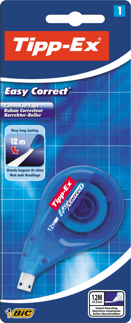 BIC Korekcinė juostelė TIPP-Ex Easy Correct 4,2mm x 12m, pakuotėje 1 vnt.