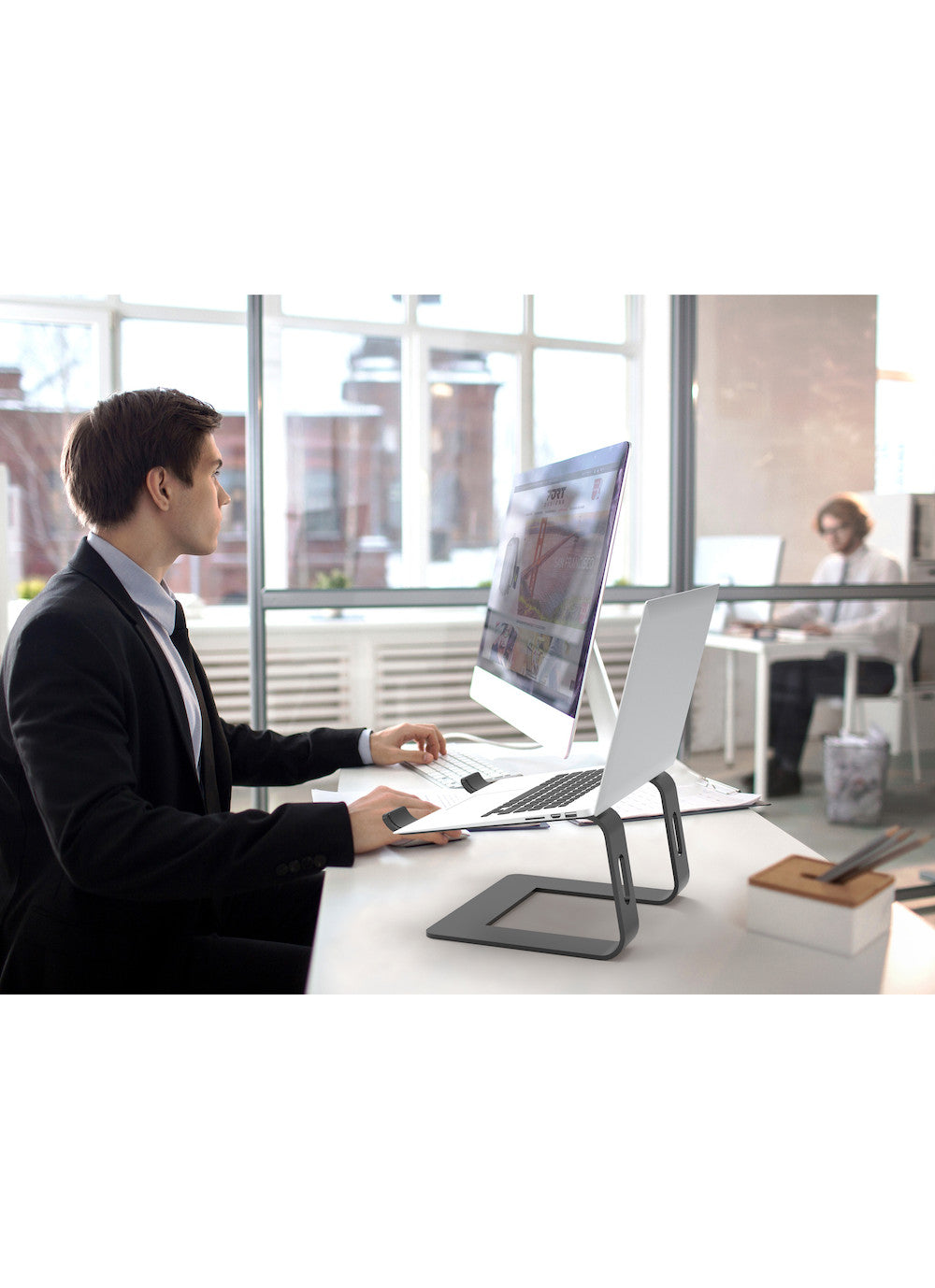 PORT DESIGNS | Ergonomic Notebook stand | 901103 | Notebook Stand | Black
