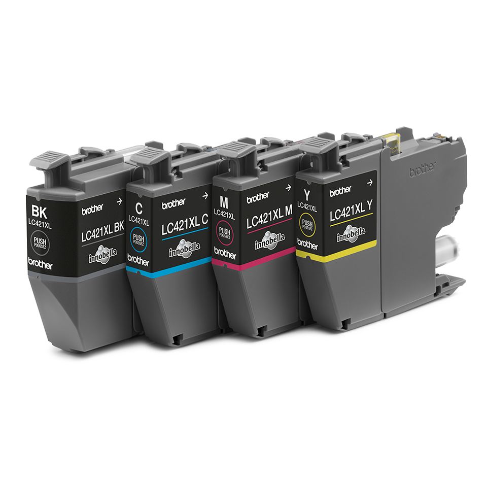 Brother LC421XLVAL Ink Cartridge Multipack | Brother Brother LC | LC421XLVAL | Brother LC421XL - 4-pack - XL - black, yellow, cyan, magenta - original - ink cartridge | Ink cartridge | Black, yellow, cyan, magenta