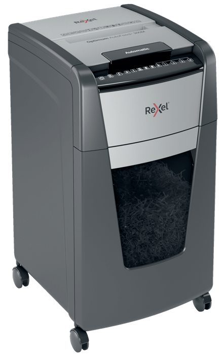 Rexel Optimum AutoFeed+ 300M Dokumentų naikiklis Micro-cut shredding 2x15 mm P-5 60L 55 dB