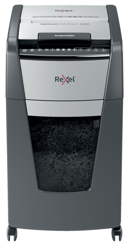Rexel Optimum AutoFeed+ 300M Dokumentų naikiklis Micro-cut shredding 2x15 mm P-5 60L 55 dB