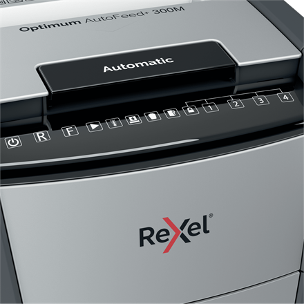 Rexel Optimum AutoFeed+ 300M Dokumentų naikiklis Micro-cut shredding 2x15 mm P-5 60L 55 dB