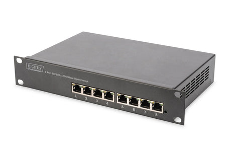 Digitus 10" Network Set, 6U cabinet, shelf, PDU, 8-port switch, CAT 6 patch panel, Grey | Digitus | Network Set | DN-10-SET-1