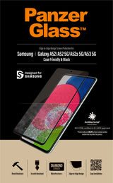 PanzerGlass | Samsung | Galaxy A52 | Black/Transparent | Antifingerprint screen protector