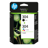HP 304 2-pack Black/Tri-color (3JB05AE) Rašalinių kasečių komplektas, BK/CMY