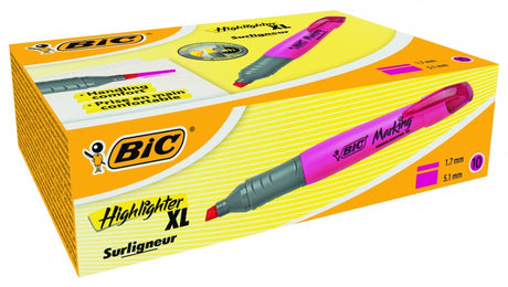 Bic Teksto žymeklis Highlighter XL 2-5 mm, rožinis, pakuotėje 10 vnt. 247130