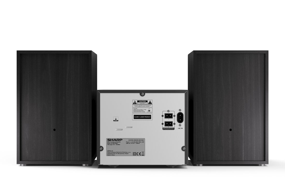 Sharp XL-B512(BK) Hi-Fi Micro System, CD/FM/USB/Bluetooth v5.0, 45W, Black | Sharp | Hi-Fi Micro System | XL-B512(BK) | Black | USB port | AUX in | Bluetooth | CD player | FM radio | Wireless connection