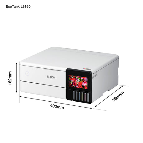 Epson | Wireless Photo Printer | EcoTank L8160 | Inkjet | Colour | Inkjet Multifunctional Printer | A4 | Wi-Fi | Grey