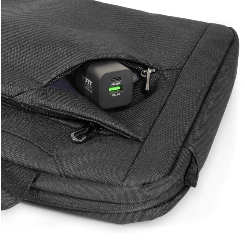 PORT DESIGNS | S13 Sydney ECO Case | Fits up to size 13/14 " | Top Loading | Shoulder strap | Black
