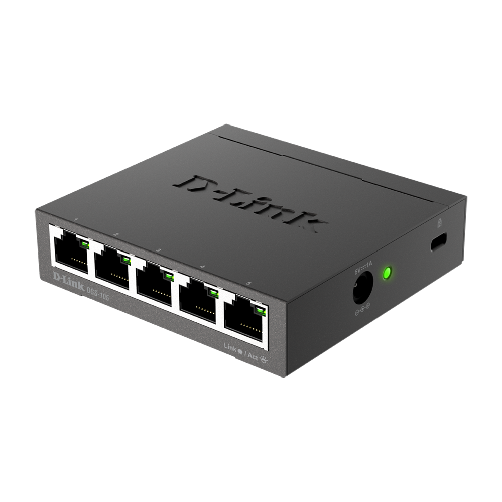 D-Link | Ethernet Switch | DGS-105/E | Unmanaged | Desktop | Gigabit Ethernet (copper) ports quantity 5 | 60 month(s)