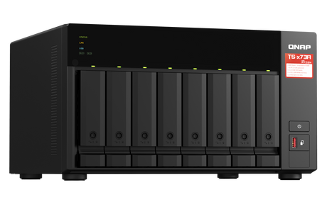 QNAP | 8-Bay QTS and QuTS hero NAS | TS-873A-8G | Up to 8 HDD/SSD Hot-Swap | AMD Ryzen | Ryzen V1500B Quad-Core | Processor frequency 2.2 GHz | 8 GB | DDR4