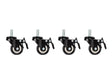 Lanberg | Castors with thread and brake for wall mounting cabinets, 4 pcs | AK-1601-B