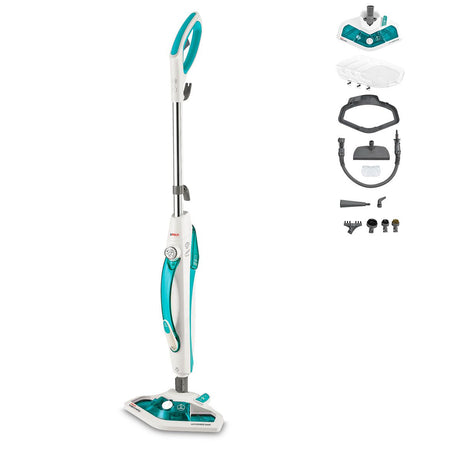 Polti | Steam mop | PTEU0282 Vaporetto SV450_Double | Steam mop and handheld steam cleaner | 1500 W | Operating radius 7.5 m | White