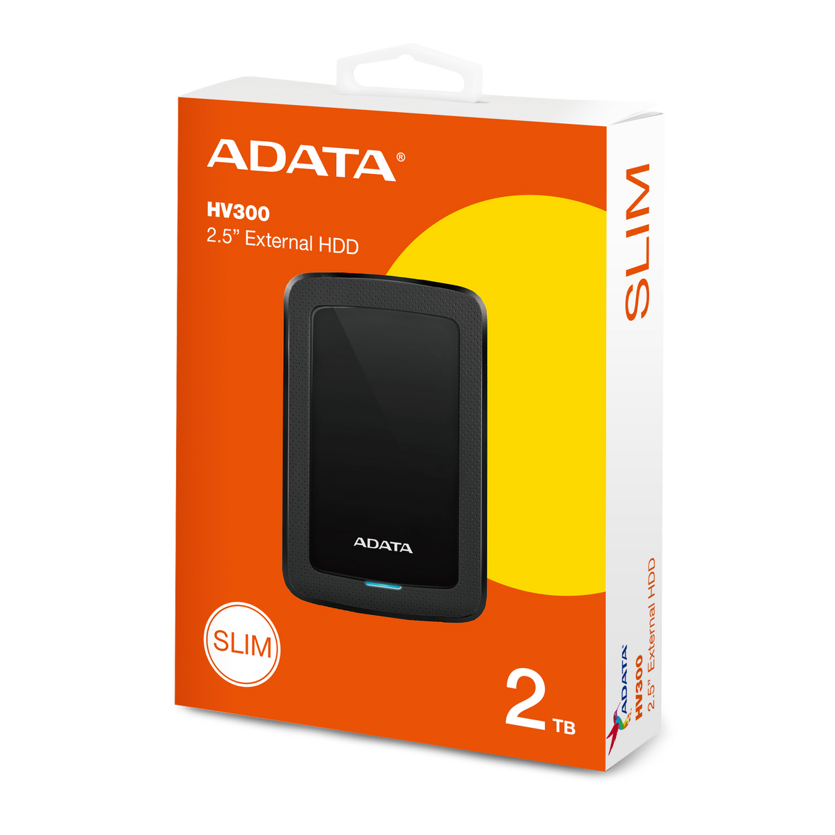 HV300 | AHV300-2TU31-CBK | 2000 GB | 2.5 " | USB 3.1 | Black | backward compatible with USB 2.0, 1. HDDtoGo free software only compatible with Windows. 2. Compatibility with specific host devices may vary and could be affected by system environment. 3. Co