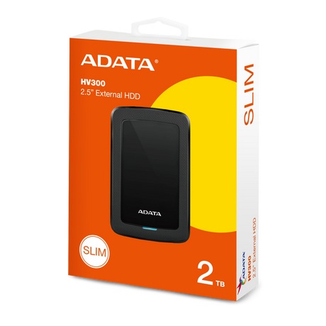 HV300 | AHV300-2TU31-CBK | 2000 GB | 2.5 " | USB 3.1 | Black | backward compatible with USB 2.0, 1. HDDtoGo free software only compatible with Windows. 2. Compatibility with specific host devices may vary and could be affected by system environment. 3. Co