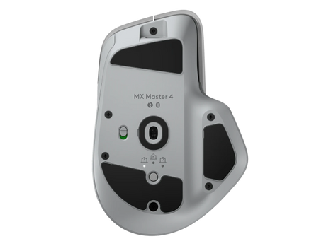 Logitech MX Master 4 Belaidė pelė RF Wireless + Bluetooth, 8000 DPI, Pale Grey
