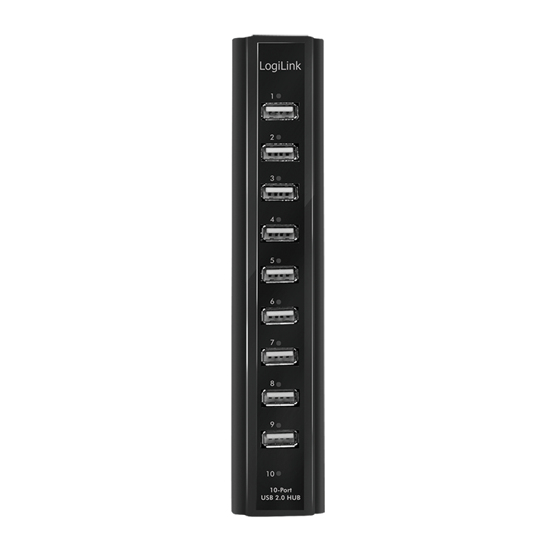 Logilink | USB 2.0 Hub-10 port whit power adapter