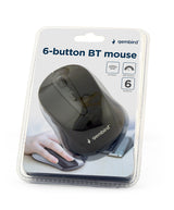 Gembird | MUSWB2 | Optical Bluetooth mouse | 6 button | Black, Grey