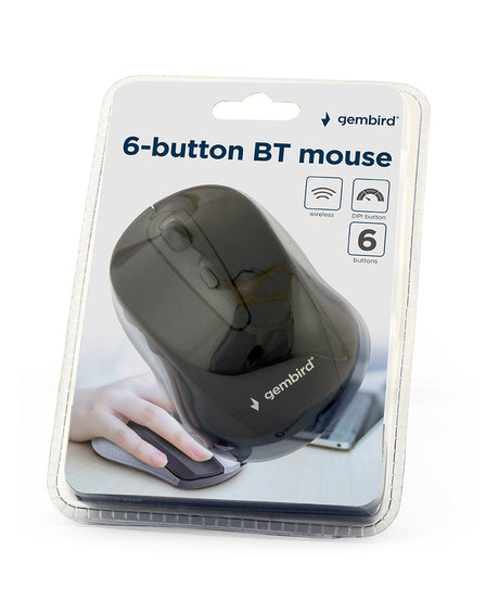 Gembird | MUSWB2 | Optical Bluetooth mouse | 6 button | Black, Grey